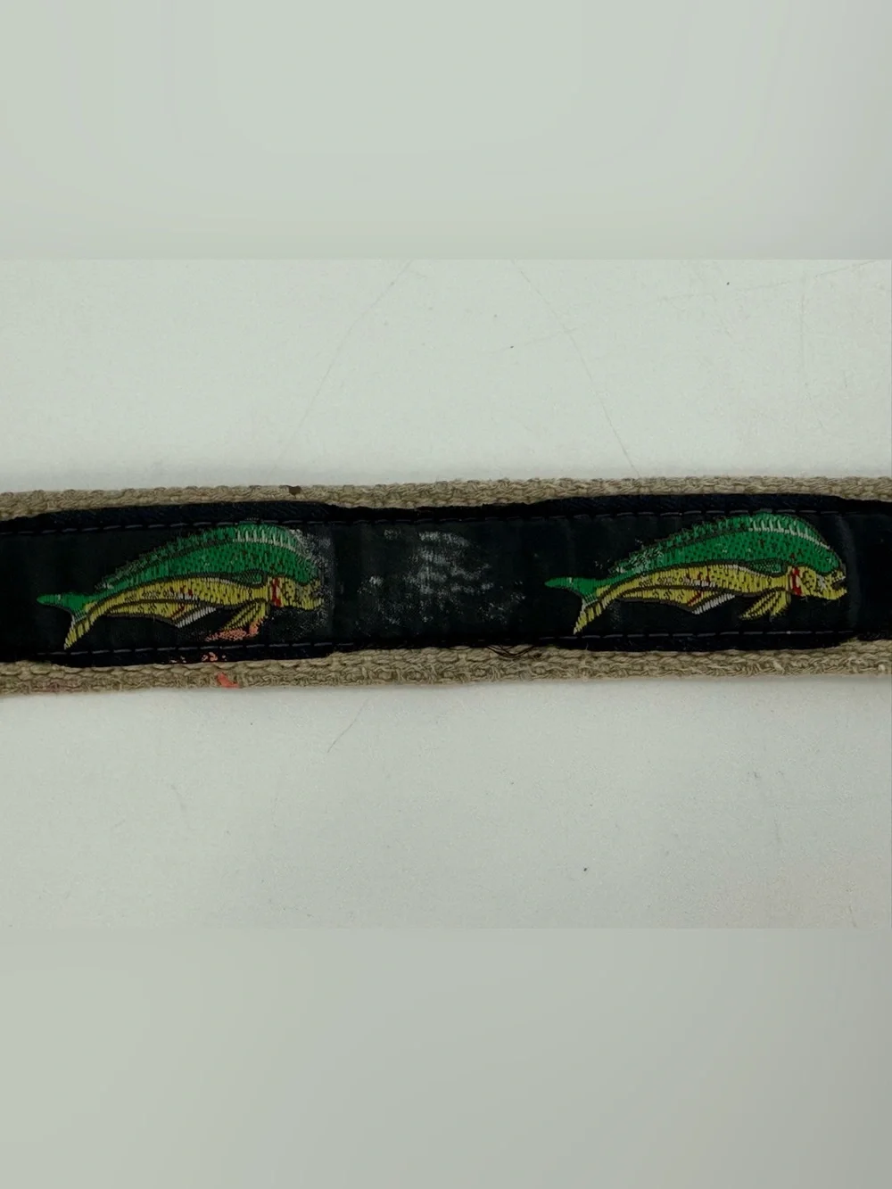 Leather Man Vintage Ahi Tuna Canvas & Leather Men’s Belt 42